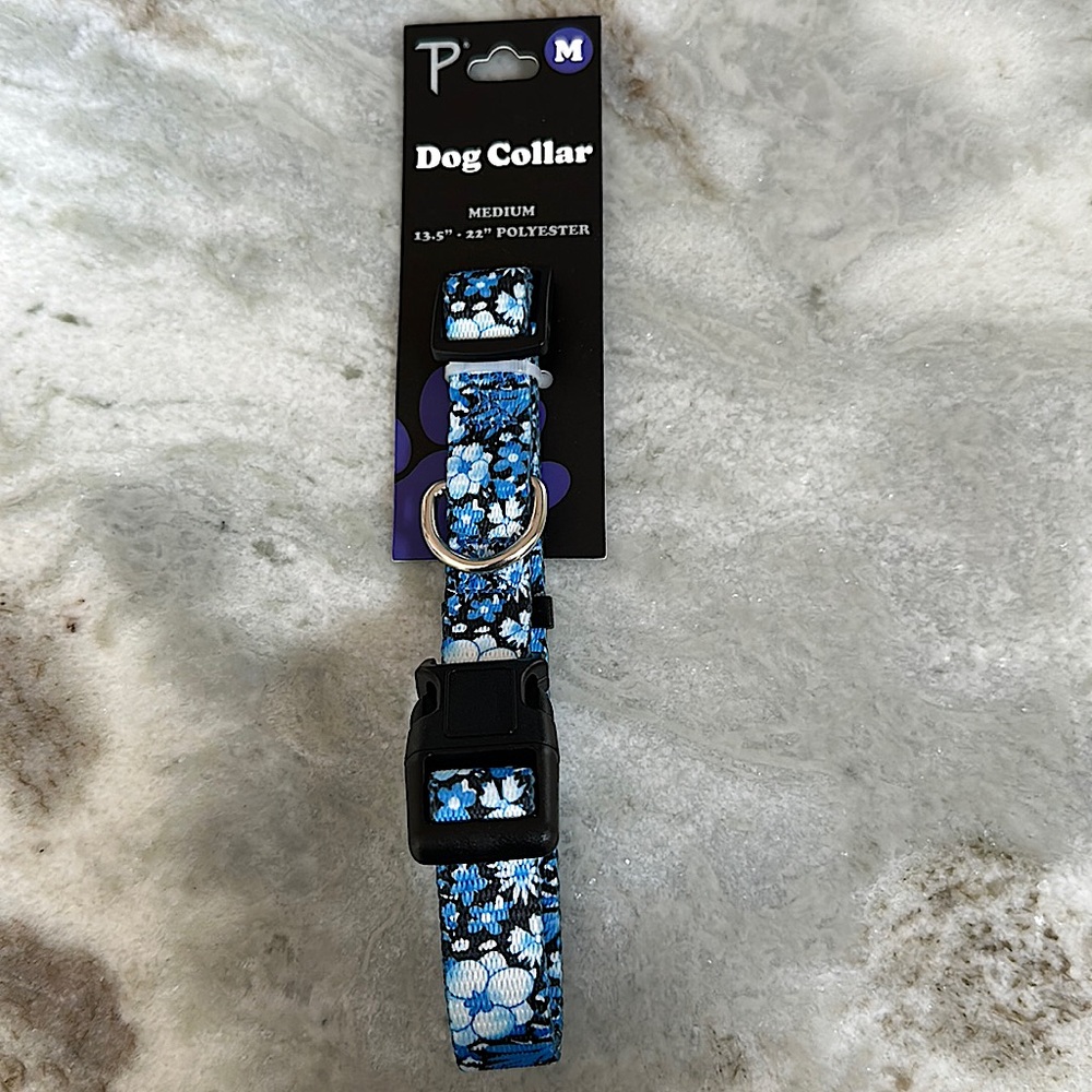 Floral flower dog collar